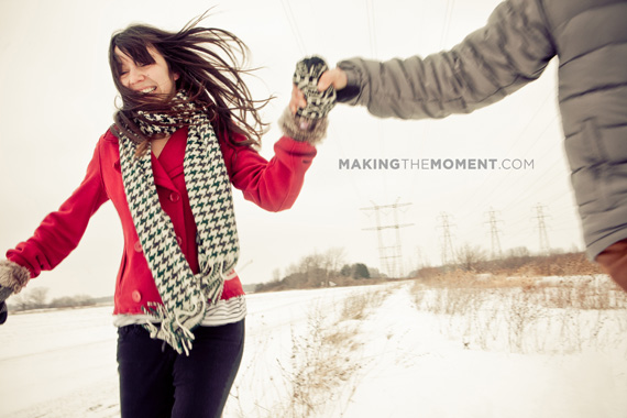 Cleveland Winter Engagement Session Photography