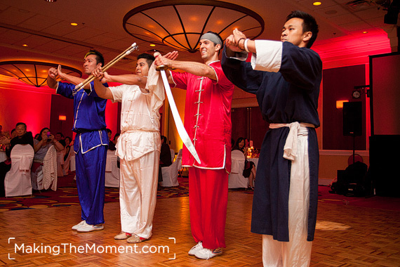 wedding reception at the Cleveland Airport marriott