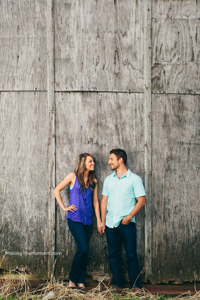 country engagement session photographer in cleveland