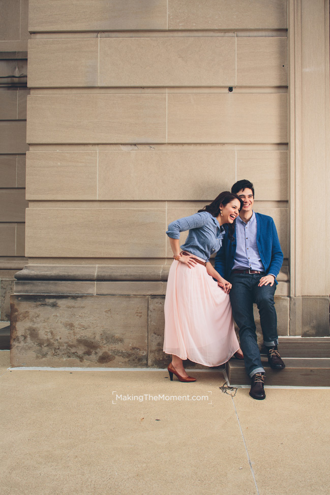 Fun Cleveland Engagement Session Photographer