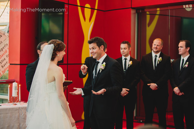 Rock and roll hall of fame wedding ceremony photographer