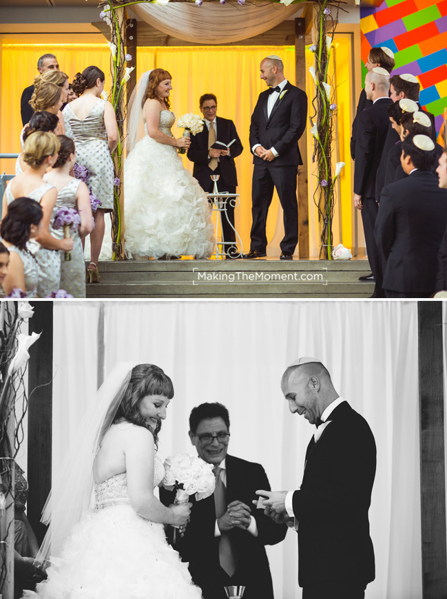 Wedding ceremony at the akron art museum