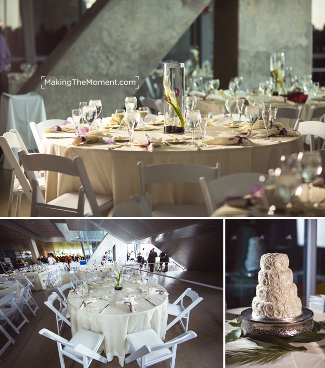 Akron art museum wedding reception photography