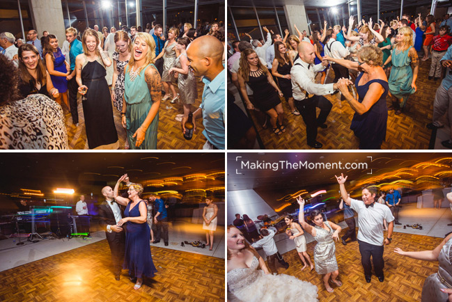 akron art museum wedding reception photographer