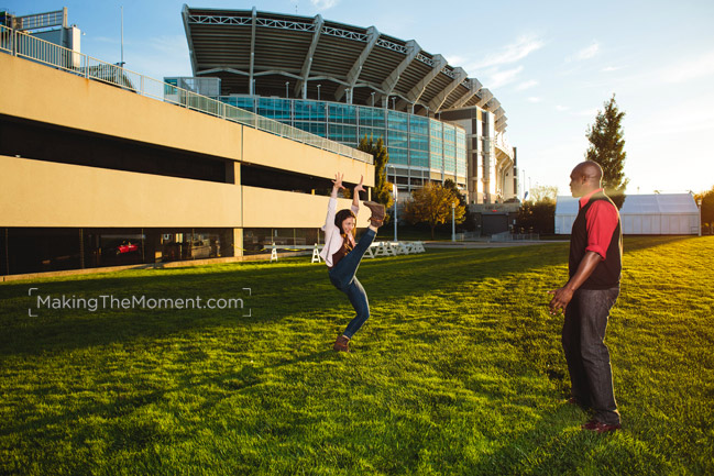fun cleveland engagement session