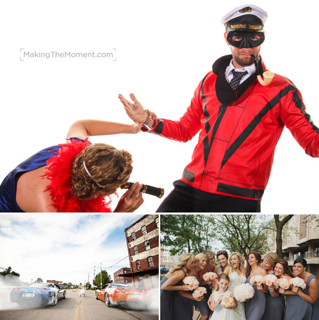 fun wedding photographer in cleveland