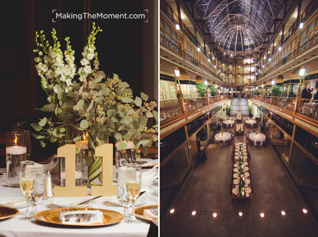 Wedding Reception at the Cleveland Hyatt Arcade