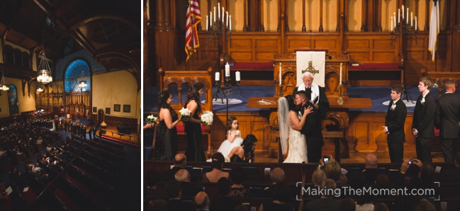 Wedding photographer at the Old Stone Church