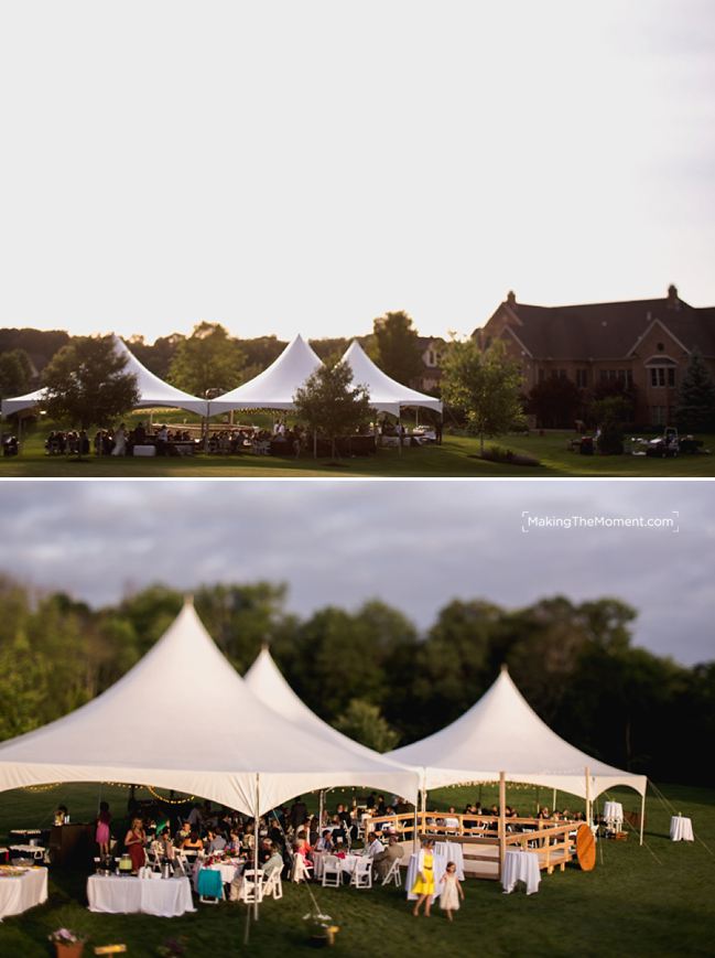 Tented Backyard Wedding Reception