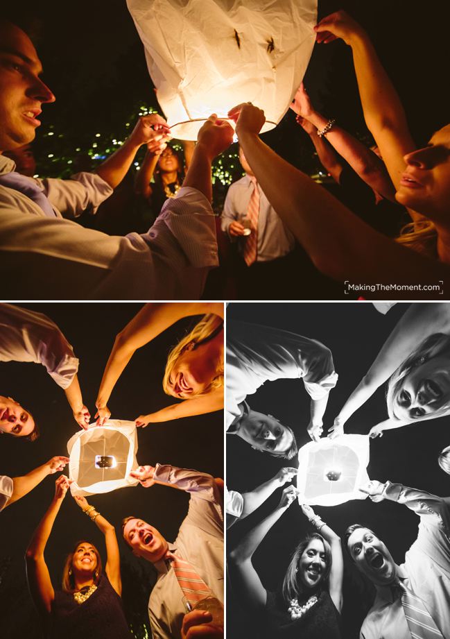 Wish Lanterns at Wedding