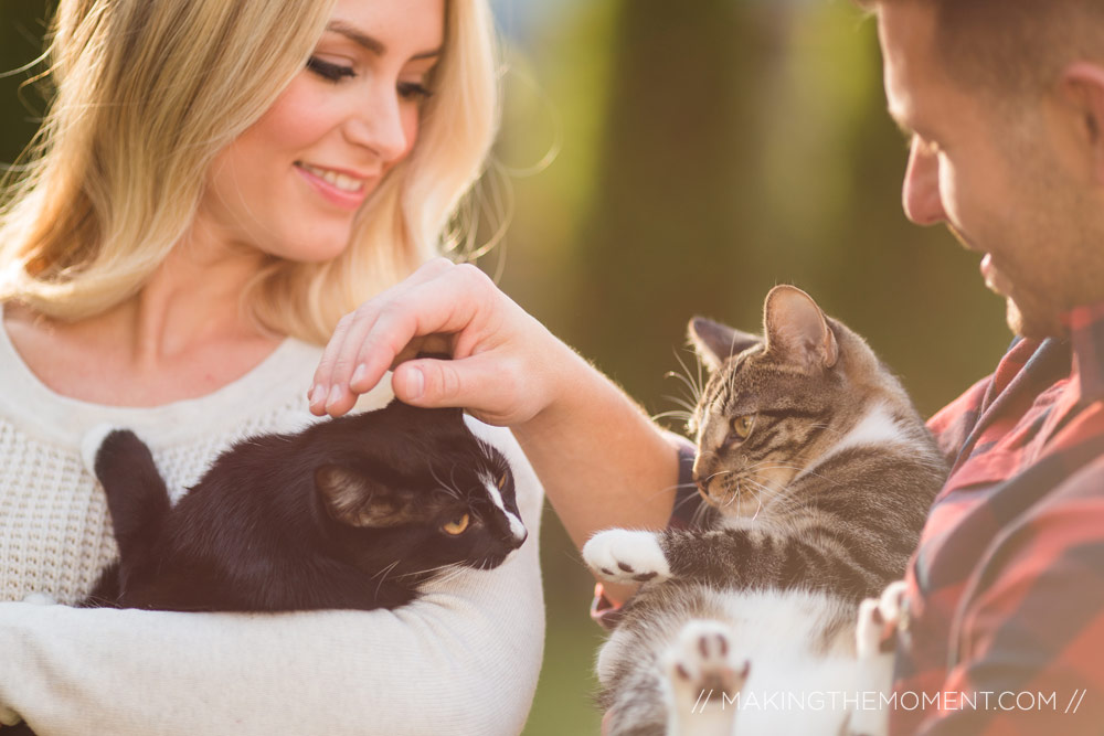 cats engagement session photographer cleveland