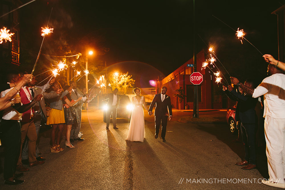 outdoor wedding reception in cleveland