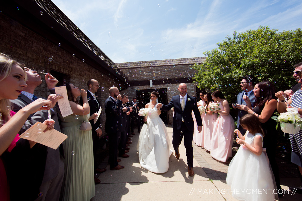 wedding bubble church exit cleveland ohio