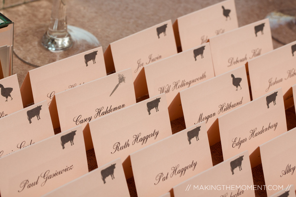 reception seating cards