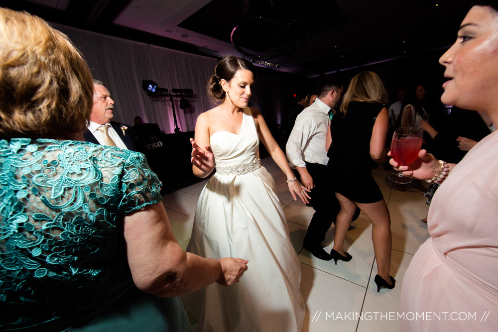 bride dancing at Cleveland Westin Hotel Wedding Reception