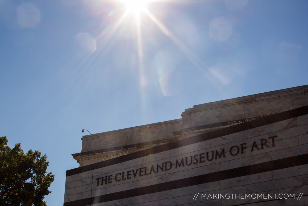 Outdoor wedding cleveland Art Museum