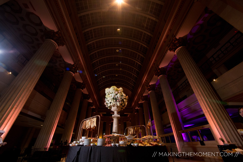 Cleveland Huntington Bank Lobby Wedding Reception