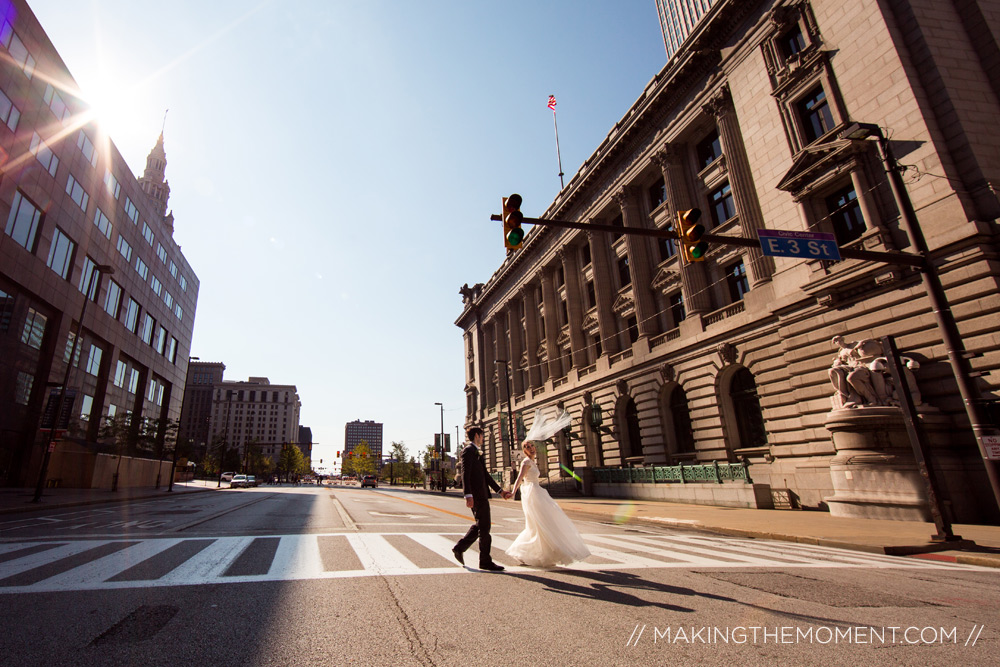 Bride and Groom in Cleveland Ohio Wedding