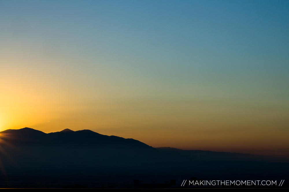 Sunset over Salt Lake City Utah