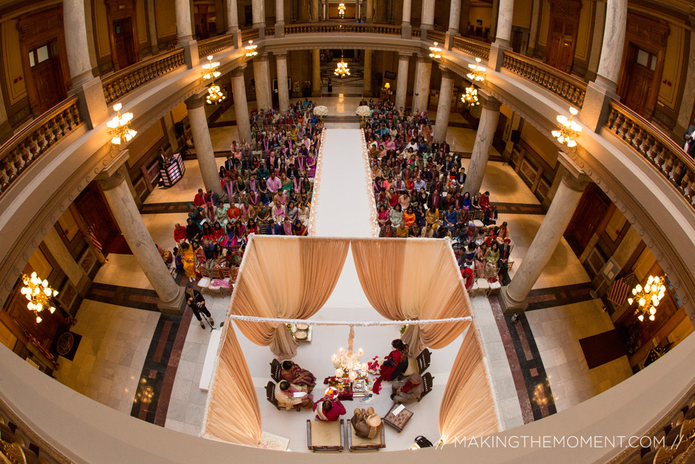 Mandap Indiana State House Wedding