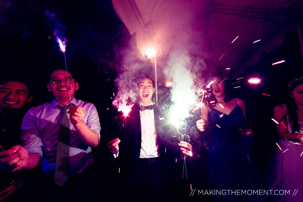 sparklers at wedding reception cleveland