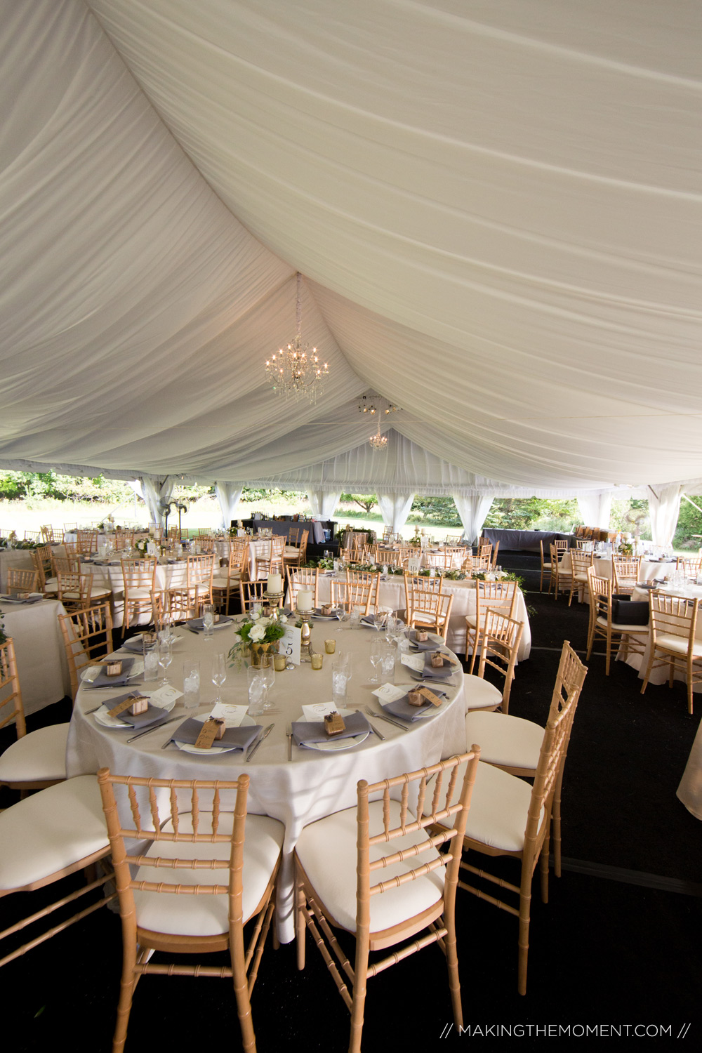 backyard tented wedding reception cleveland