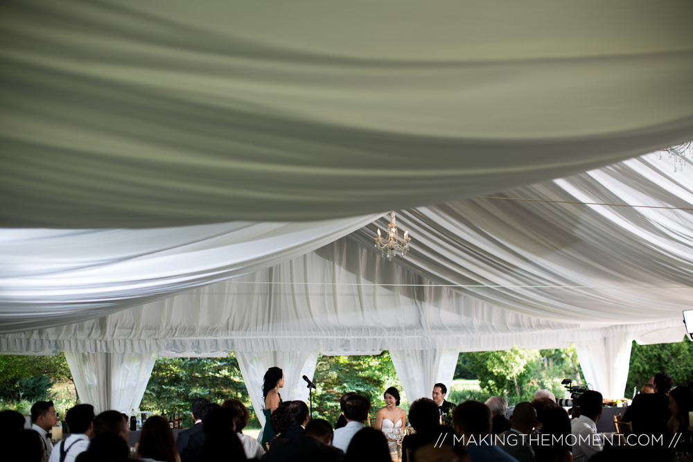 backyard tented wedding reception cleveland
