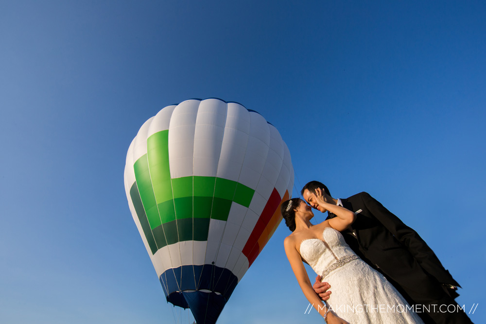 hot-air balloon wedding cleveland