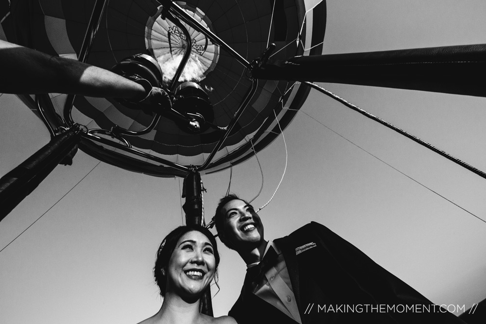 hot air balloon at wedding cleveland