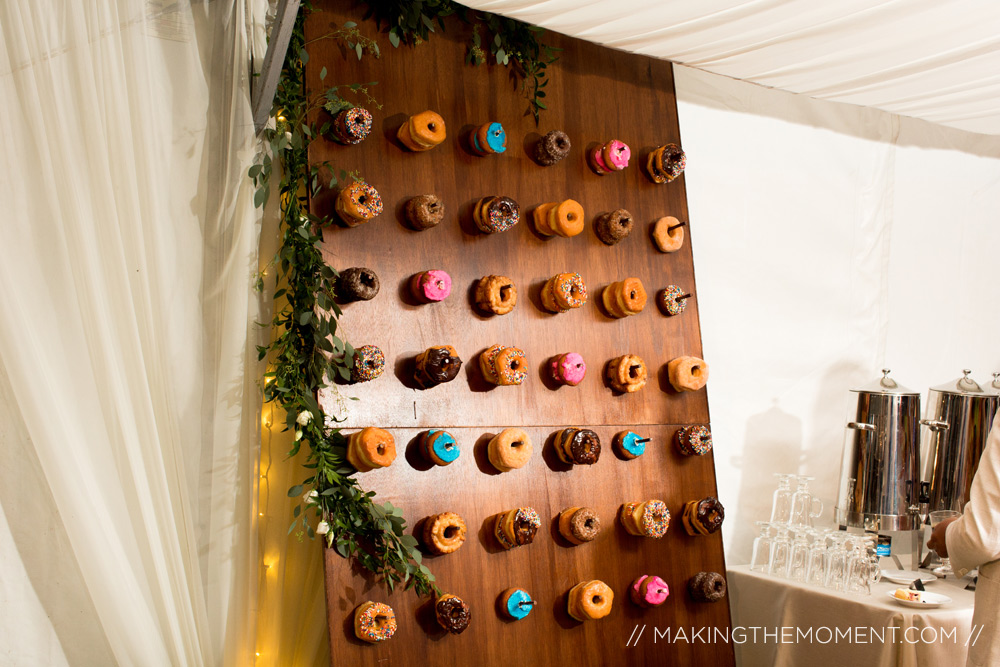 donut wall cleveland wedding reception