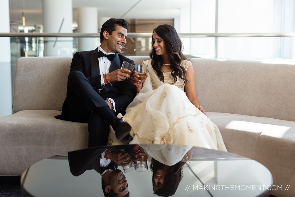 Downtown Cleveland Hilton Indian Wedding Reception