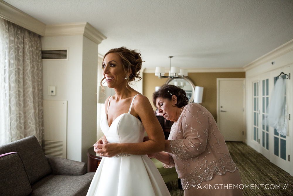 Downtown Cleveland Wedding Photographer Dress