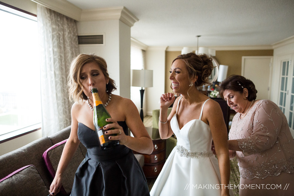 Downtown Cleveland Wedding Photographer Dress