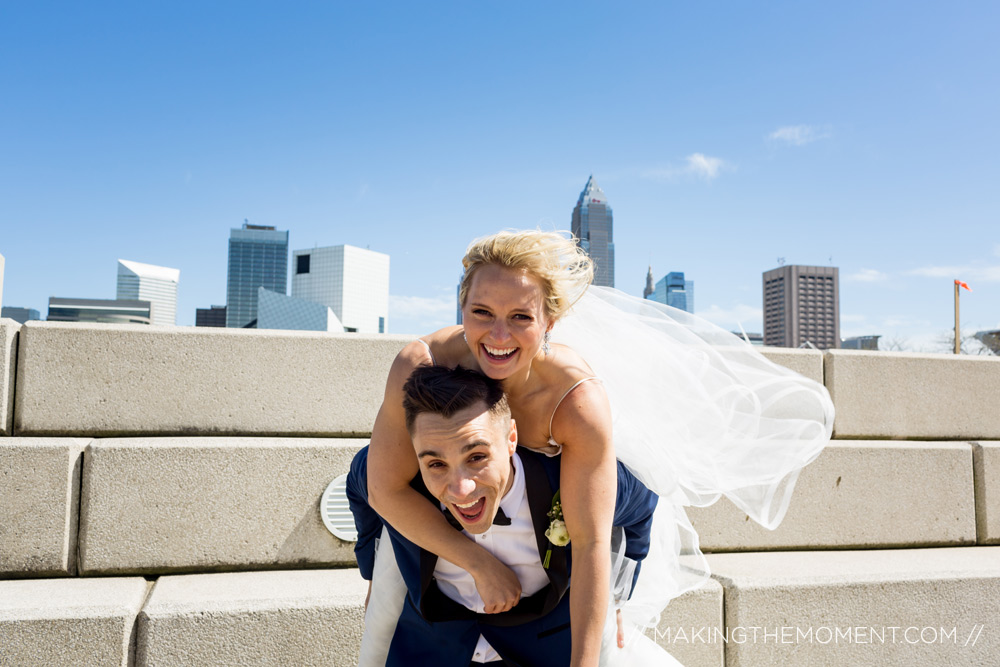 Fun Wedding Photography Downtown Hilton Cleveland