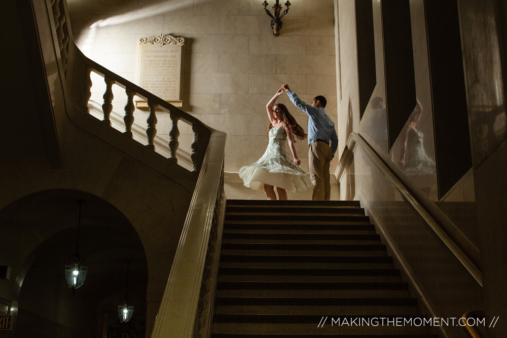 Engagement Photographer Cleveland Public Library