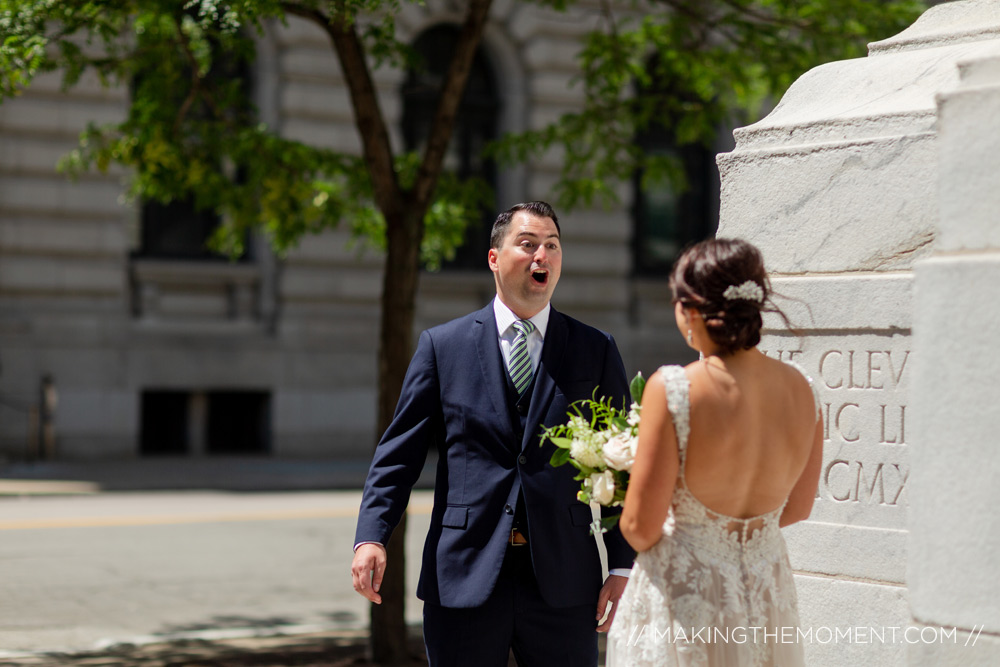 Cleveland Wedding Photography First Look