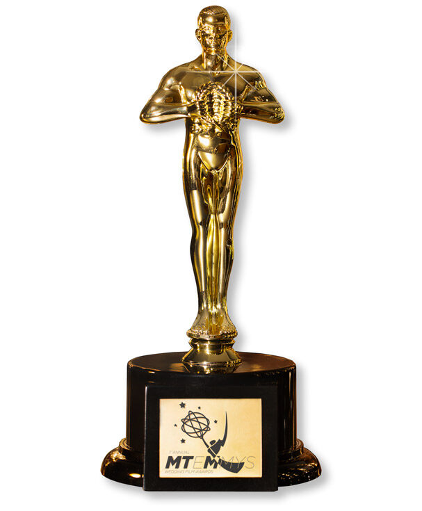 Cleveland wedding video award trophy for MTeMmy
