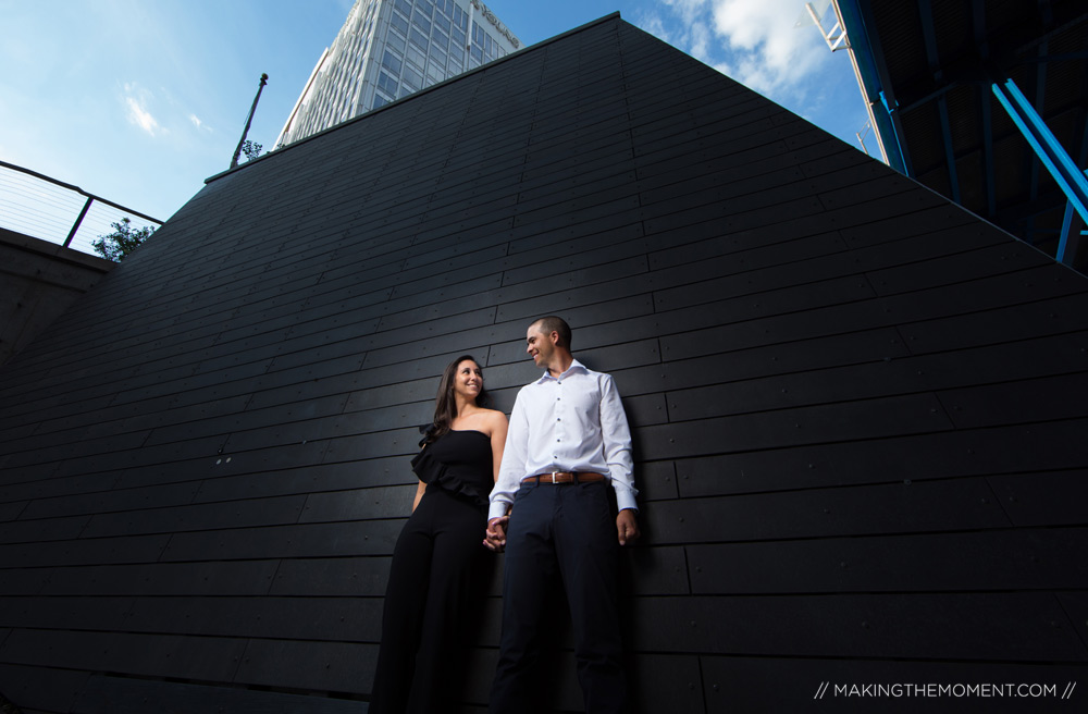 Industrial Downtown Engagement Session Cleveland Photographer