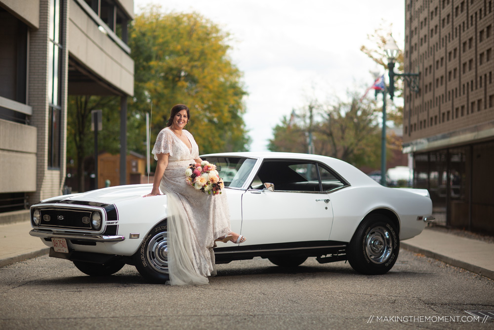 Classic Car Wedding Gown Cleveland Photographer