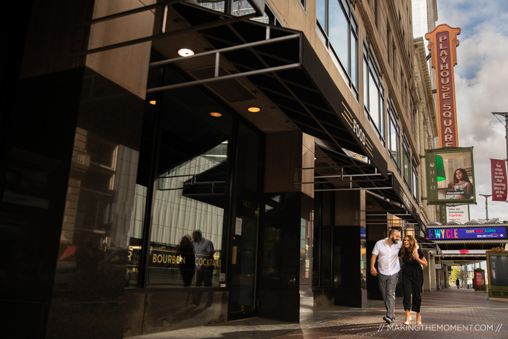 Playhouse Square Engagement Session Downtown Cleveland