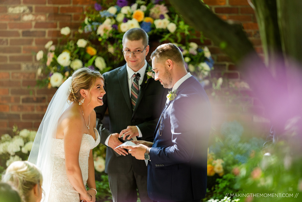 Candid Outdoor Wedding Ceremony Cleveland