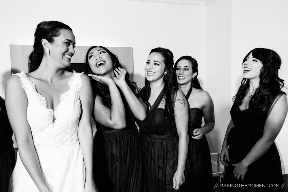 Candid Bridesmaids Getting Ready Cleveland Photographer