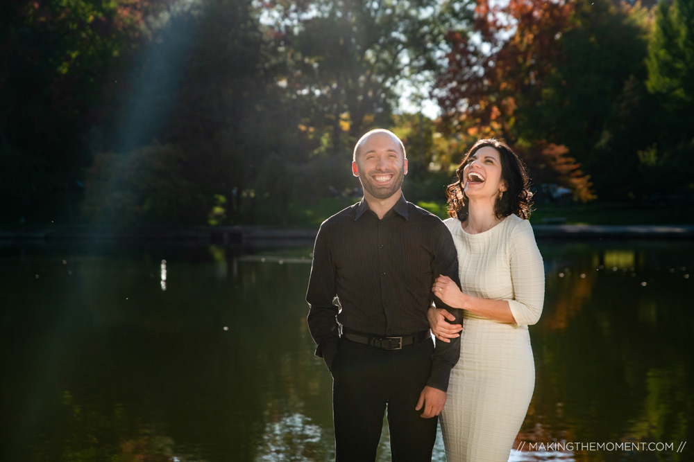 Fall Water Engagement Session Cleveland Photographer