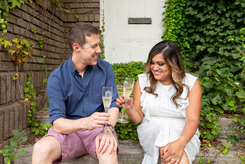 Champagne Engagement Session Ideas Cleveland