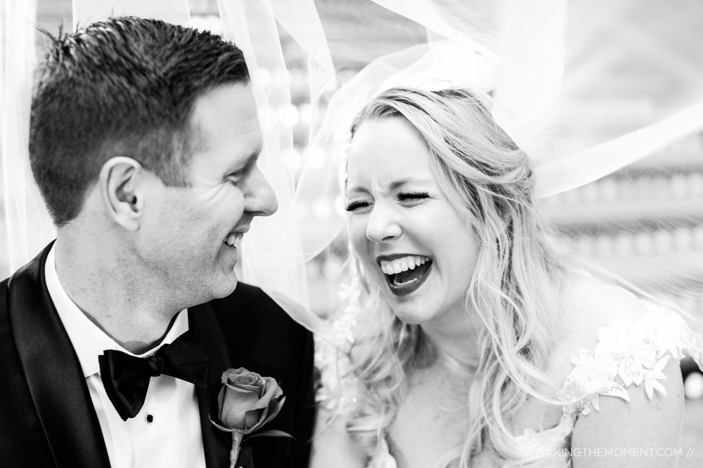 Cleveland Arcade Candid Veil Wedding Photographers