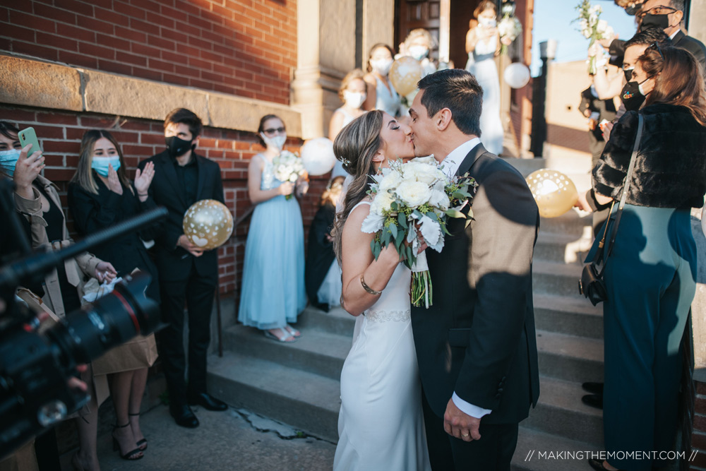 Candid Wedding Ceremony Exit Cleveland Photographers