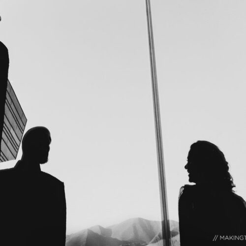 Black and White Indian Wedding Photo