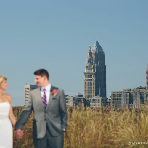 Cleveland Skyline Wedding Photography