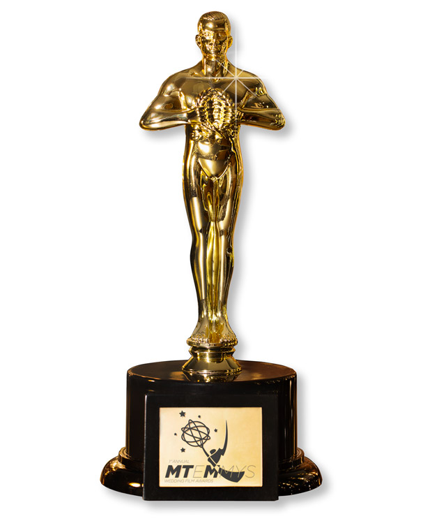 Cleveland wedding video award trophy for MTeMmy