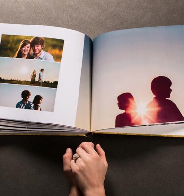 Cleveland Wedding Photography Album with couples holding hands